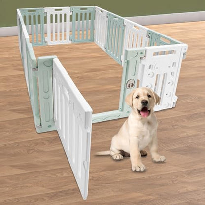 Heavy Duty Metal Dog Playpen, 13 Panels Dog Pens Indoor with Doors, 25.6’’H Pet Puppy Exercise Fence Crate Kennel Playpen Pen for Outdoor, Large Medium Small Dogs