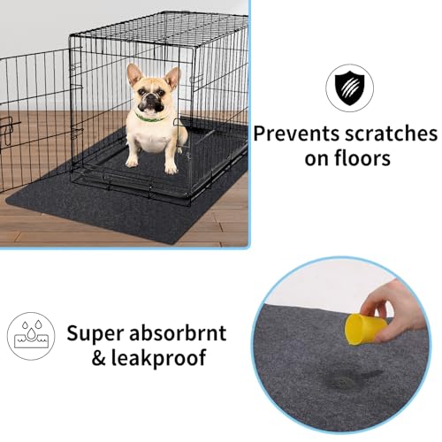 Kennel Pad Dog Crate Mat Liner, Absorbs Urine, Waterproof, Non-Slip, Washable Puppy Pee Pad for Kennel Training - Under Pet Cage to Protect Floors, Thin Cut to Fit Design (36" x 24" - 1 Pack) - size: 24" x 36" - 1 Pack