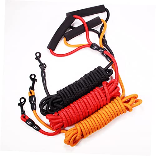 POPETPOP Heavy Duty Dog Training Leash with Padded Handle Ergonomic Walking Leash for Medium and Large Dogs for Jogging and Control Red