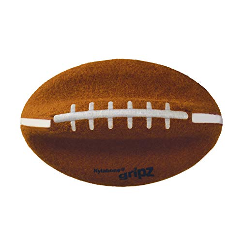 Nylabone Power Play Felt Football Gripz Fetch Toy, Squeaky Ball Chew Toy for Dogs, Large (1 Count) - size: Large