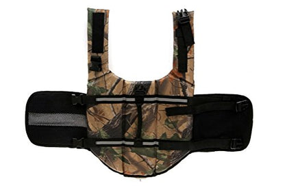 Dog Life Jacket Quick Release Easy-Fit Adjustable Pet Saver Life Jacket Dog Life Preserver - color: leave camo, size: xl
