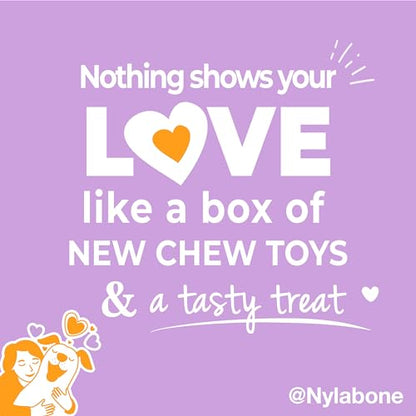 Nylabone Dog Gift Box, Includes 3 Strong Chew Toys and 1 Natural Treat, Gifts for Dogs, Small - Up to 25 lbs, 4 Pack - size: Small (4 Count)