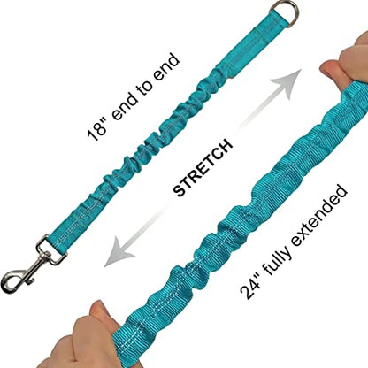 Bungee Dog Leash Extension, 18”Dog Shock Absorber Extender, Works with Any Leash for Walking, Jogging, Training, Playing (Blue) - color: Blue