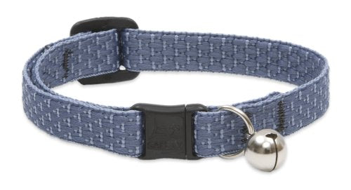 LupinePet Eco 1/2" Mountain Lake Cat Safety Collar with Bell , 8-12" - color: Mountain Lake
