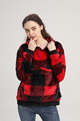 LINYUCHEN Cat Pouch Hoodie Large Pet Pouch Sweatshirt Puppy Kitten Holder Carrier Pullover Tops for Women - color: Red, size: Medium