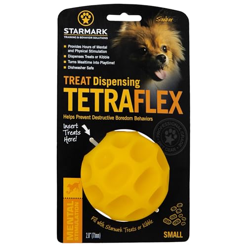 Starmark Treat Dispensing Tetraflex Dog Toy Small - size: Small