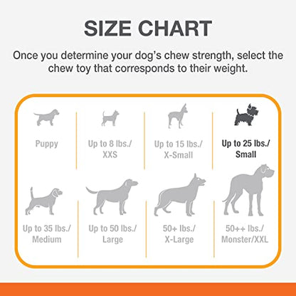 Nylabone Power Chew Basted Blast Dual Flavored Dog Chew Toys for Aggressive Chewers - Durable Dog Bones with 2 Layers of Flavor - Bacon and Steak Flavor, Small/Regular (2 Count) (Pack of 2) - size: Small (Pack of 2)