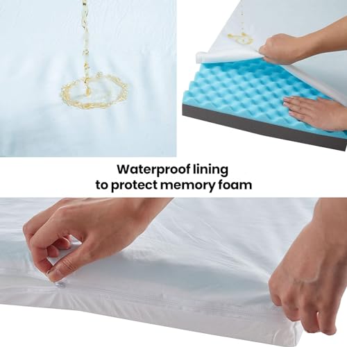 Medium Dog Bed - 29" Orthopedic Memory Foam Bed for Senior & Arthritic Dogs, Washable Cover, Waterproof Lining