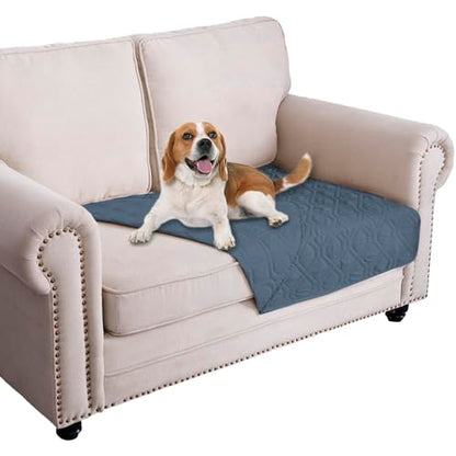 Ameritex Waterproof Blanket Reversible Dog Bed Cover Pet Blanket for Furniture Bed Couch Sofa - color: Navyblue, size: 30x53 Inch (Pack of 1)