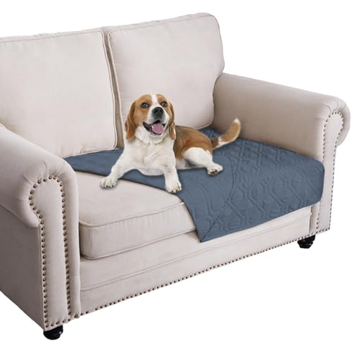 Ameritex Waterproof Blanket Reversible Dog Bed Cover Pet Blanket for Furniture Bed Couch Sofa - color: Navyblue, size: 30x53 Inch (Pack of 1)