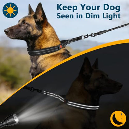 No Pull Martingale Collar for Large Medium Small Dog Pitbull German Shepherd Doberman, Dog Collar Anti Pull with Buckle for Training Walking (Black, L-Neck 17-19.25", 1.5" Wide) - size: L-Neck 17-19.25", 1.5" Wide