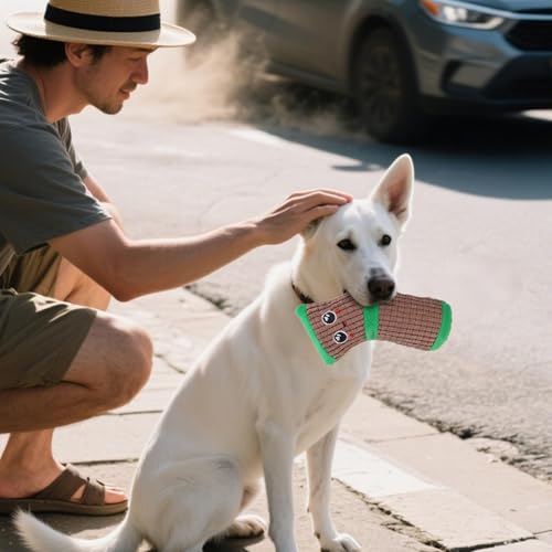 Chew Toys for Dogs, Soft Stuffed Cute Heavy Duty Dog Toy,Indestructible Plush Interactive Dog Toys for Aggressive Chewers for Teething Playing Small Medium Breeds Anxiety Relief Puppy (Sock Coffee) - color: Sock Coffee