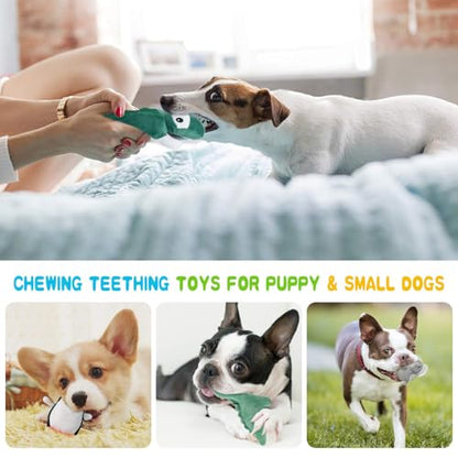 LEGEND SANDY Squeaky Dog Toys for Puppy Small Medium Dogs, Stuffed Samll Dog Toys Bulk with Plush Pet Doggie Toy Set, Cute Safe Pet Chew 12 Pack for Puppies Teething - color: 12 pack