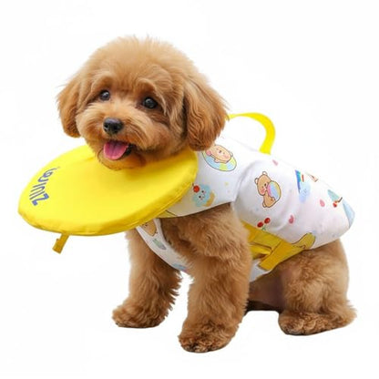 Dog Life Jacket - Pet Safety Vest with Removable Front Float & Rescue Handle - Adjustable High Buoyancy Aid Pet Supplies for Boating, Surfing, Swimming (Yellow, Mediu) - color: Yellow