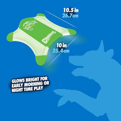 Chuckit! Flying Glow Squirrel Fetch Dog Toy, (10.5 Inch Length), Glow in the Dark Dog Toy, Pack of 1, Size Medium, for All Breeds and Sizes - style: Flying Glow Squirrel