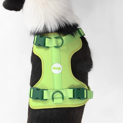 HNS1003B Arlo Large Adjustable Soft Padded No Pull Pet Harness with 3 Buckles and 3 Leash Clips, Mojito - color: Light Green, size: Large (Chest: 24 - 37")