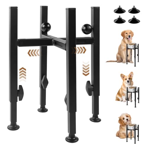 Elevated Dog Bowls, Adjustable 4 Heights Dog Bowl Stand Holders, Width 6-10” Raised Water Feeder for Puppy, Medium,Large(4 Feet, Stand Only) - color: 4feet