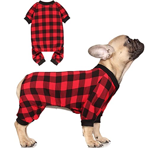 Dog Fleece Sweater Buffalo Plaid Clothes Small Dog Sweater Soft Thickening Warm Puppy Clothes Sweaters for Dogs Girl & Boy(S) - size: S