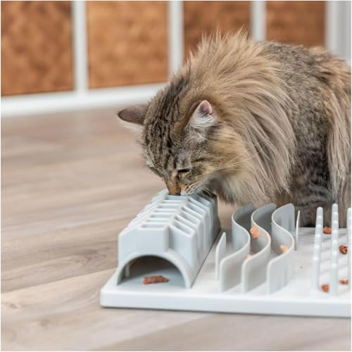 TRIXIE Fun Board Strategy Game for Cats, Puzzle Toy, Treat Dispenser, Interactive Play, Mental Stimulation