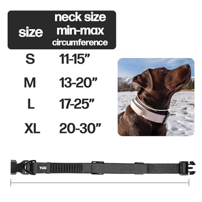 TUG Grab Collar | Integrated Traffic Leash Magnetically Attached for Quick Control (Medium/Black) - color: Black, size: Medium