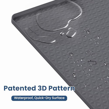 Extra Large Cat Litter Mat 54" x 27.5" Silicone Waterproof Dog Pee Pads Non-Slip Soft on Pet Paws Easy to Clean