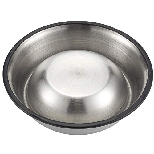 Juvale Stainless Steel Dog Bowls Set - Nonslip Dog Water Bowl Base - Dual Food & Water Pet Dishes - Dishwasher Safe Cat Dish - Pack of 2, 10 in Diameter