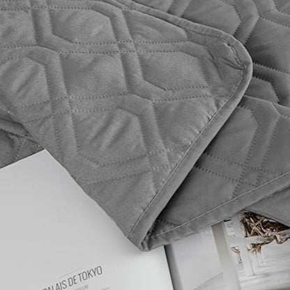 Ameritex Waterproof Blanket Reversible Dog Bed Cover Pet Blanket for Furniture Bed Couch Sofa - color: Lightgrey, size: 30x53 Inch (Pack of 1)