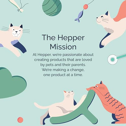 Hepper Hi-Lo Cardboard Replacement - Corrugated Cat Scratching Board Refills Includes 3 pcs of Scratching Pads for Indoor Cats with Curved Design - Easy Assembly into 1 Replacement Cat Scratching Pad - size: Hepper Hi Lo Scratcher Replacement Cardboard