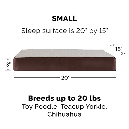 Furhaven Replacement Dog Bed Cover Sherpa & Suede Mattress, Machine Washable - Espresso, Small - color: Sherpa & Suede (Espresso), size: Small (Pack of 1)