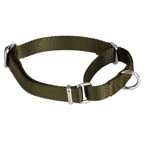 Martingale Collar for Dogs Small Green |Escape - Proof Heavy Duty Nylon Durable No Buckle, Ideal for Training & Daily Walks - color: Army Green, size: Small