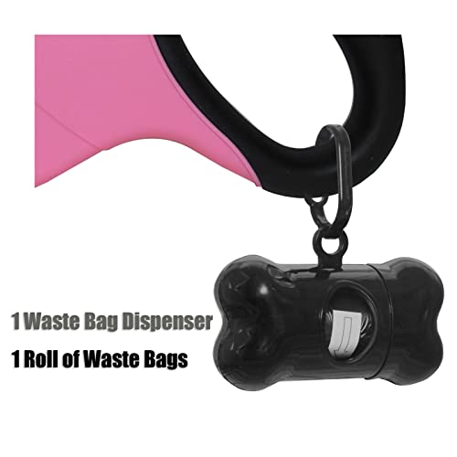 13 ft Retractable Dog Leash for Large Dogs up to 26 lbs,Tangle-Free Nylon Tape,Pink S - color: pink, size: Small