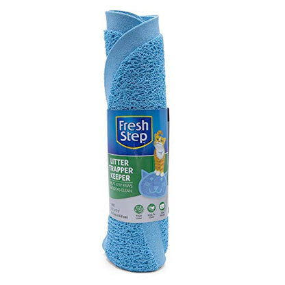 Fresh Step Kitty Litter Trapper Keeper Cat Litter Mat, Fun Cat-Shaped Design, Traps Litter and Reduces Tracking, Easy to Clean, for All Litter Types, 23.5 x 17.5 Inch