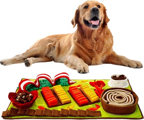 Snuffle Mat for Dogs Large Breed - 32x20 Inch Foraging Mat, Slow Feeder, Sniff Mat & Interactive Puzzle Toy for Mental Stimulation - Washable Dog Enrichment Mat for Large Dogs and Puppies