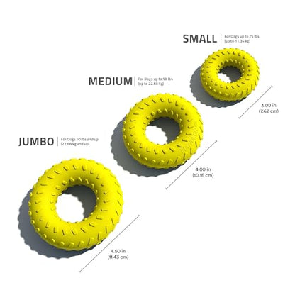 Playology Dog Toys | Dual Layer Ring Durable Dog Toy for Tough Chewers | Chicken Scented Jumbo Chew Toy for Large Dogs - size: Jumbo, style: Chicken