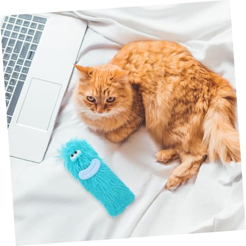 ibasenice Interactive Catnip Plush Toy for Kittens Chew-Resistant for Cats Engaging Teething Toy for Chewing Playtime Activities - color: Sky-blue