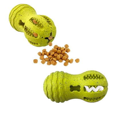Max Fusion Made with Nike Grind, Arlee Weeble Treat Dispensing Dog Toy, Treat Dispenser, Durable Treat Toys for All Dogs, Natural Rubber Chew Toy, Large, Yellow, 1 Count - color: Yellow Weeble, size: Large