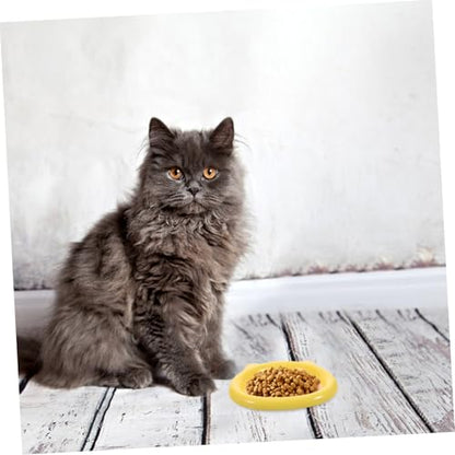 Kisangel Ceramic Cat Food Bowl for Whisker Fatigue Relief Shallow Bear-Shaped Dish for Cats and Small Dogs Non-Slip Design for Wet and Dry Feeding Easy to Pet Plate