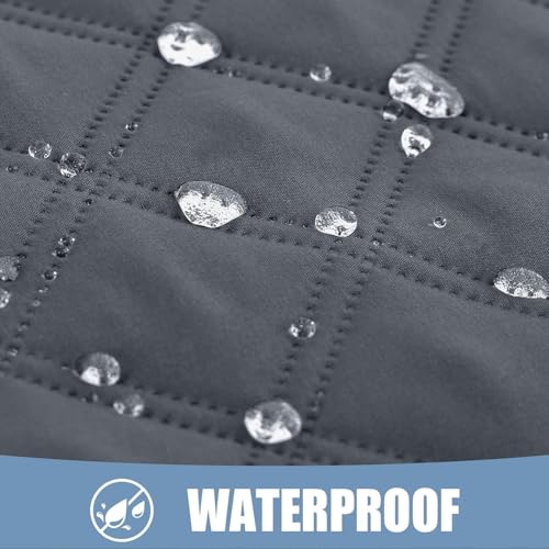 Waterproof Dog Bed Cover Pet Blanket, Soft Washable Dog Blanket for Furniture Bed Couch Sofa Reversible, Checkered (30"x70" (Dark Gray) - color: Dark Gray