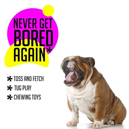 3 Pack Dog Squeaky Toys for Medium/Large Dogs Aggressive Chewers TPR Rubber Dog Chew Toys Puppy Teething Toys Resistant Storage Bag Included - size: large toys set