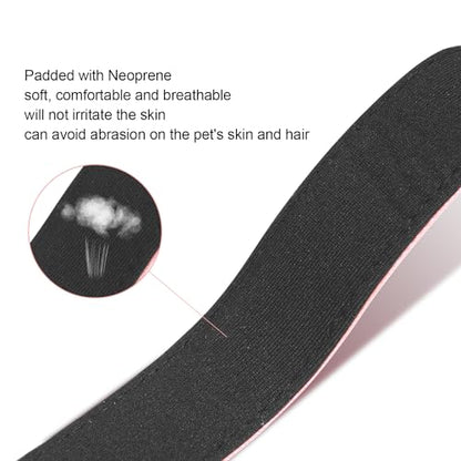 Dog Collars Adjustable for Medium Dogs,Heavy Duty Waterproof Dog Collar with Quick Release Buckle,Girl Boy Female Male Reflective Nylon Dog Collar with Soft Neoprene Padded,M,Pink - color: Pink, size: Medium