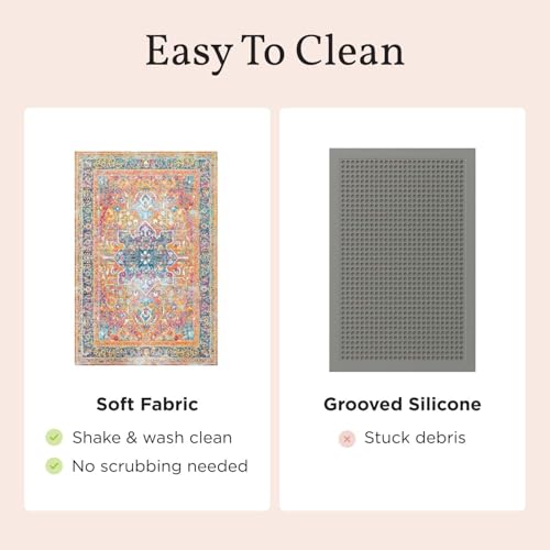 Lovewag Pets Washable Cat Litter Mat 2 PCs - Keep Litter Off Your Floors, Gentle on Paws, 36x48 Inches Large Size, Waterproof Non-Slip Reusable Compatible with Cat Box (Indigo Garden) - color: Indigo Garden, size: 36x48 inches (Pack of 2)