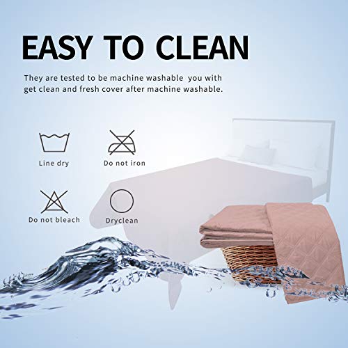 Easy-Going 100% Waterproof Dog Bed Cover, Non-Slip Pet Blanket for Furniture, Washable Couch Cover, Repleasement Sofa Cover (52X82 in,Pink) - color: Pink, size: 52x82 in