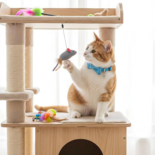 2 Pcs Bow Tie Cat Collar with Bell Breakaway, Cat Collar for Boy Cats with Bell, Cute Kitten Bow Tie Collars, Sot Adjustable Color Plaid Pet Collars (Blue) - color: Blue