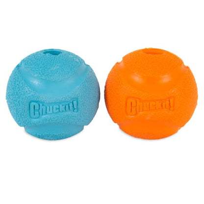 ChuckIt! High-Bounce Rubber Fetch Ball, Small (Colors Vary) 2 Pack - color: Multi, size: Small (Pack of 2)