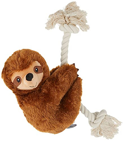 Fringe Studio Dog Toy, Brown Sloth On A Rope-Plush Pet Toy (289373) - color: Sloth on a Rope