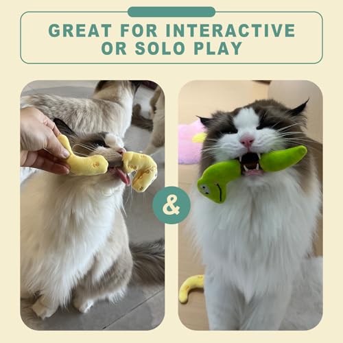 Interactive Cat Toys Set, Silvervine Chew Sticks and Cat Crinkle Balls, Indoor Cat Toys for Exercise and Dental Care, for All Cat Breeds (7 Pack) - color: 7 Pack