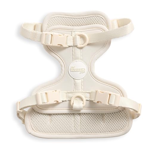 HNS1001L Arlo Small Adjustable Soft Padded No Pull Pet Harness with 3 Buckles and 3 Leash Clips, Bailey - color: Almond, size: Small (Chest: 14 - 22")