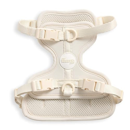 HNS1001L Arlo Small Adjustable Soft Padded No Pull Pet Harness with 3 Buckles and 3 Leash Clips, Bailey - color: Almond, size: Small (Chest: 14 - 22")