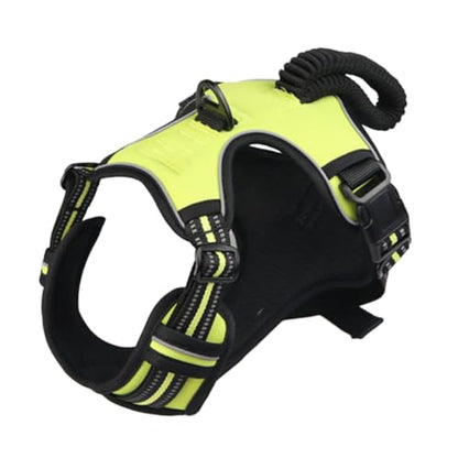 Reflective Dog Harness Vest No-Pull Comfortable Padded Outdoor Walk Vest for Medium to Large Dogs Green XL