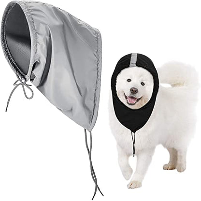 Geyoga 2 Pieces Waterproof Dog Snood Dog Neck and Ears Warmer Reflective Neck Ear Scarf Snood Headband Scruff Winter Headwear(Large) - size: Large
